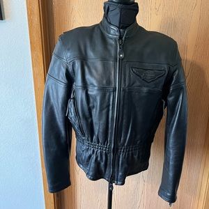 Women’s Leather Harley Davidson Lined Coat/Jacket Size M Zip Out Lining